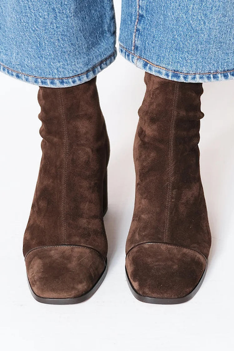 Gemma - Square Toe Heeled Boots