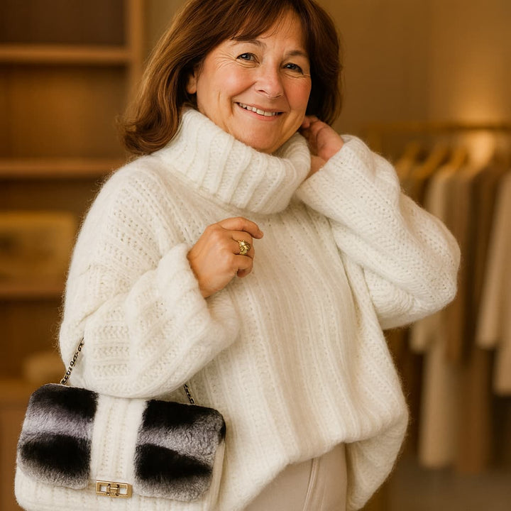VALERIA | LUXE RIBBED TURTLENECK SWEATER