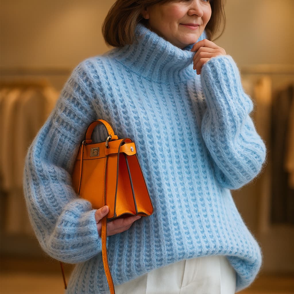 VALERIA | LUXE RIBBED TURTLENECK SWEATER