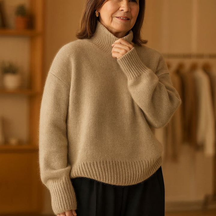 OLIVIA | LUXE HIGH-NECK SWEATER