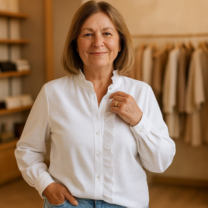 CAMILA | FEMININE RUFFLE DETAIL BLOUSE