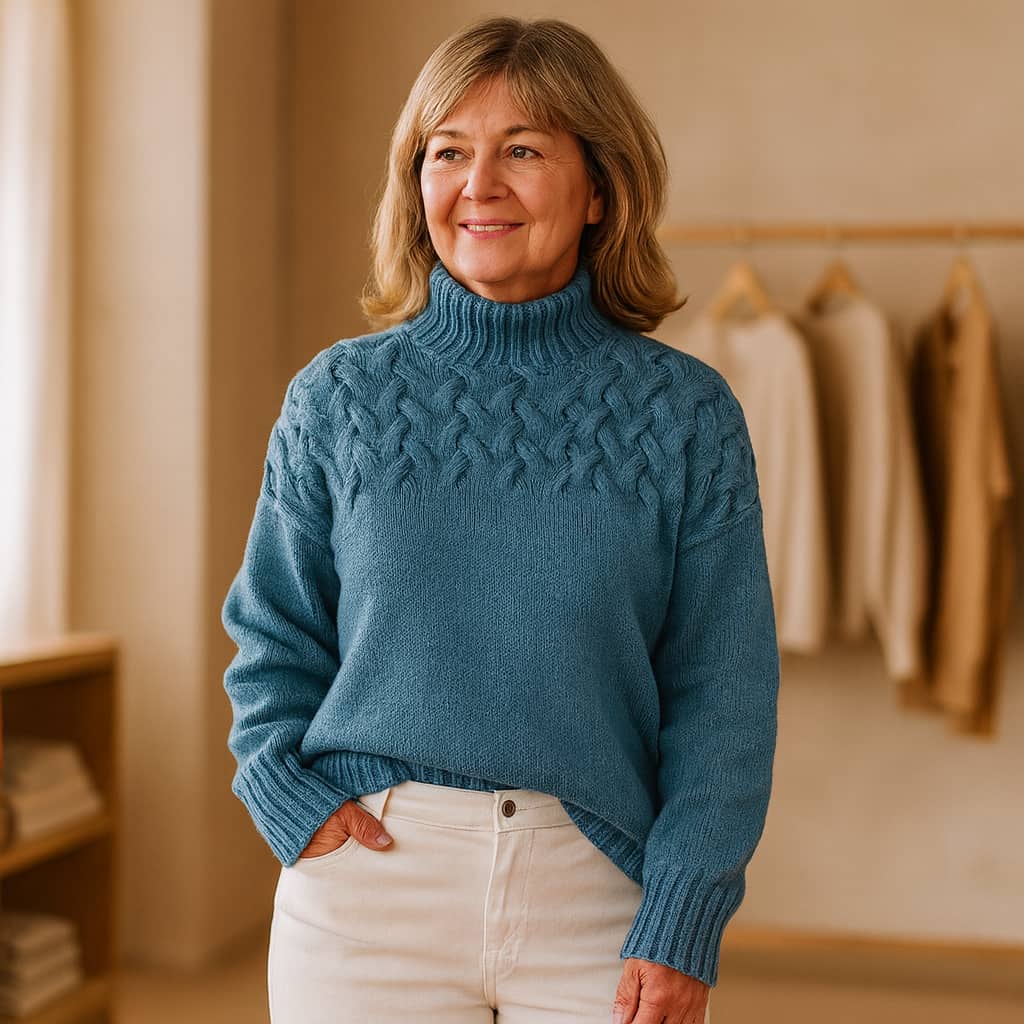 CLARA | CHUNKY BRAIDED KNIT SWEATER