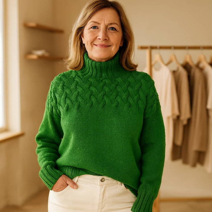 CLARA | CHUNKY BRAIDED KNIT SWEATER