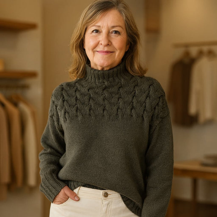 CLARA | CHUNKY BRAIDED KNIT SWEATER