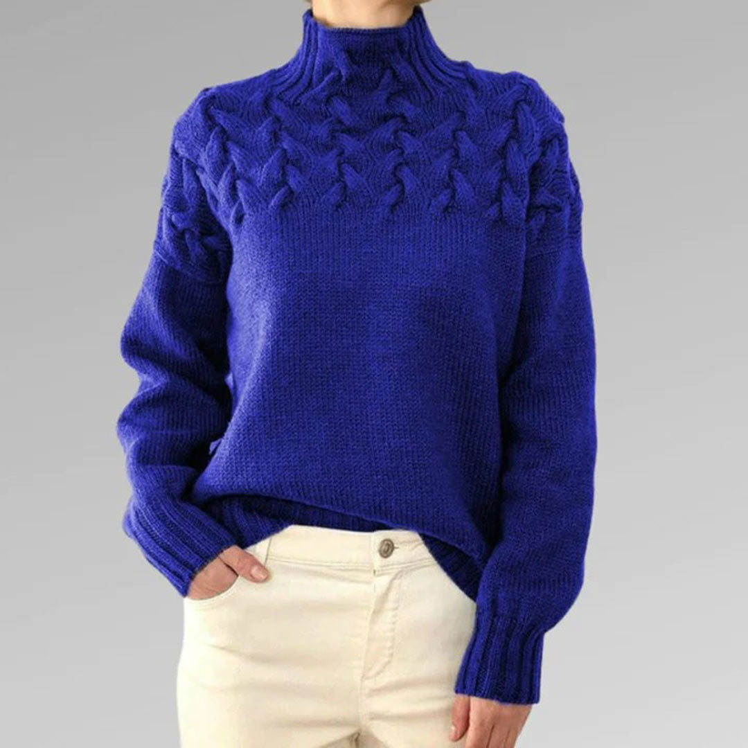 CLARA | CHUNKY BRAIDED KNIT SWEATER