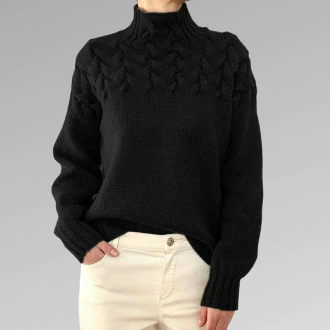 CLARA | CHUNKY BRAIDED KNIT SWEATER