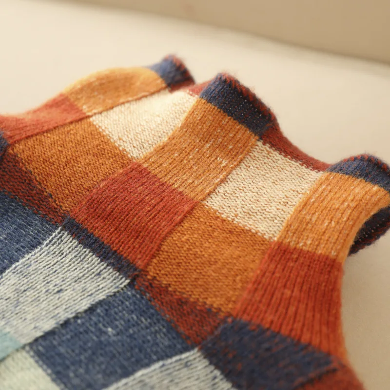 TERESA | COLORBLOCK CHECKED SWEATER