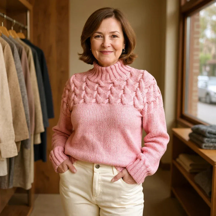 CLARA | CHUNKY BRAIDED KNIT SWEATER