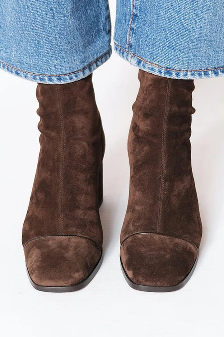 Gemma - Square Toe Heeled Boots